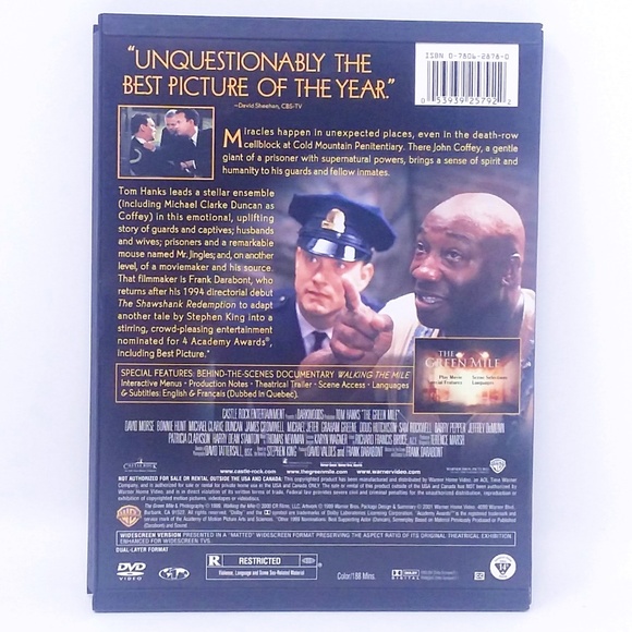 ✨4/$35✨ The Green Mile DVD - Picture 8 of 8